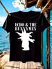 Echo The Bunnymen Vintage Band Graphic Tshirt Iconic Silh...
