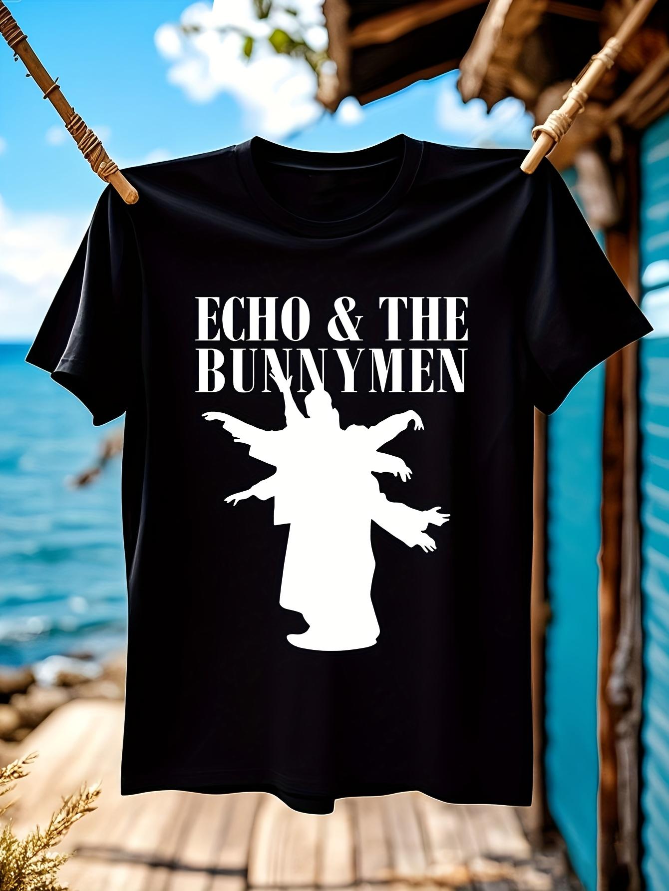 Echo The Bunnymen Vintage Band Graphic Tshirt Iconic Silh... M