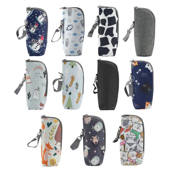 Torba Izolacyjna na Butelkę dla Niemowląt Przenośny Podgrzewacz do Butelek Termiczny Pouch do Przenoszenia Butelek dla Niemowląt ze Paskiem