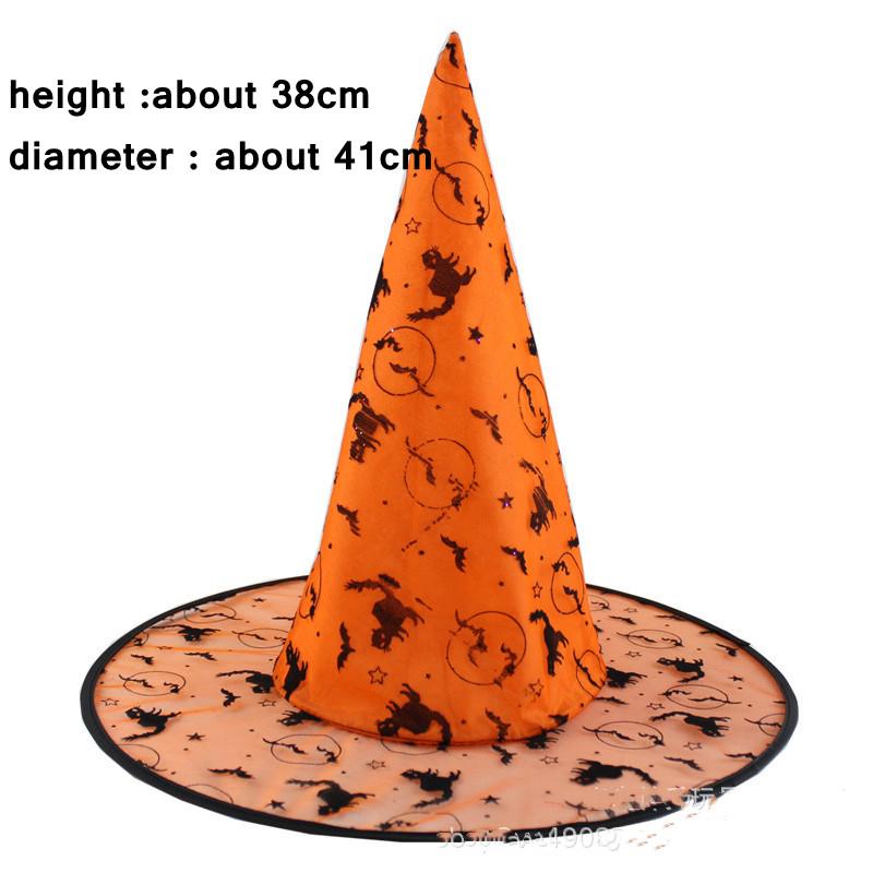 Witch Hat Adult Hats Halloween Witch Cosplay Wizard Hat Kids Halloween Black Witch Hat Girls Princess Party Supply