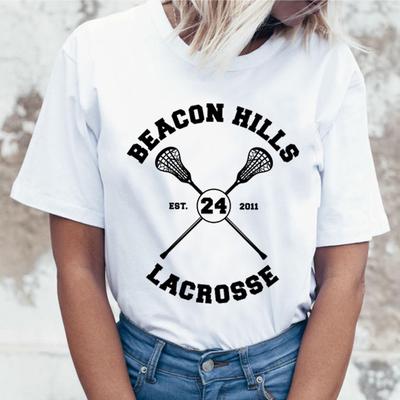 Teen Wolf Harajuku T-Shirt Women Ullzang Aesthetic 90s T-Shirt Vintage Graphic Funny Cartoon Print