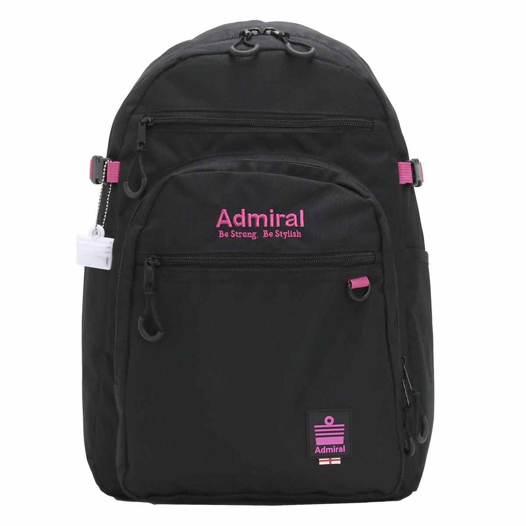 Admiral ASRL-02 Rucksack, Große Kapazität, Leicht, Wasserabweisend, mit Reflektoren, für Schüler der Sekundarstufe I und II (Schwarz x