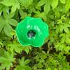 Metal Flower Garden Stake Pollinator Watering Station Mini Bird Bath Drinking Bowl for Bees Butterflies Birds Outdoor Yard