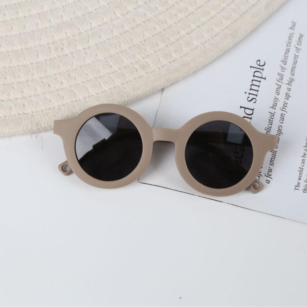 Uv400 Protection And Sun Protection Children'S Cubs Toddlers Babies Soft Silicone Polarized Morandi Color Sunglasses