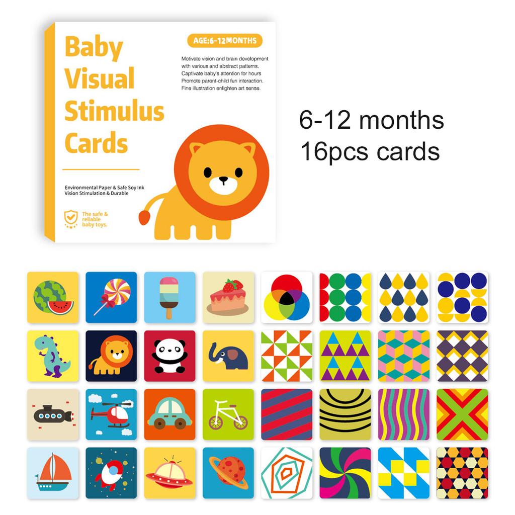 Baby Visual Stimulation Card Toys Visual Tracking Card Black White Flash Cards Early Childhood Educational Toys For Newborn