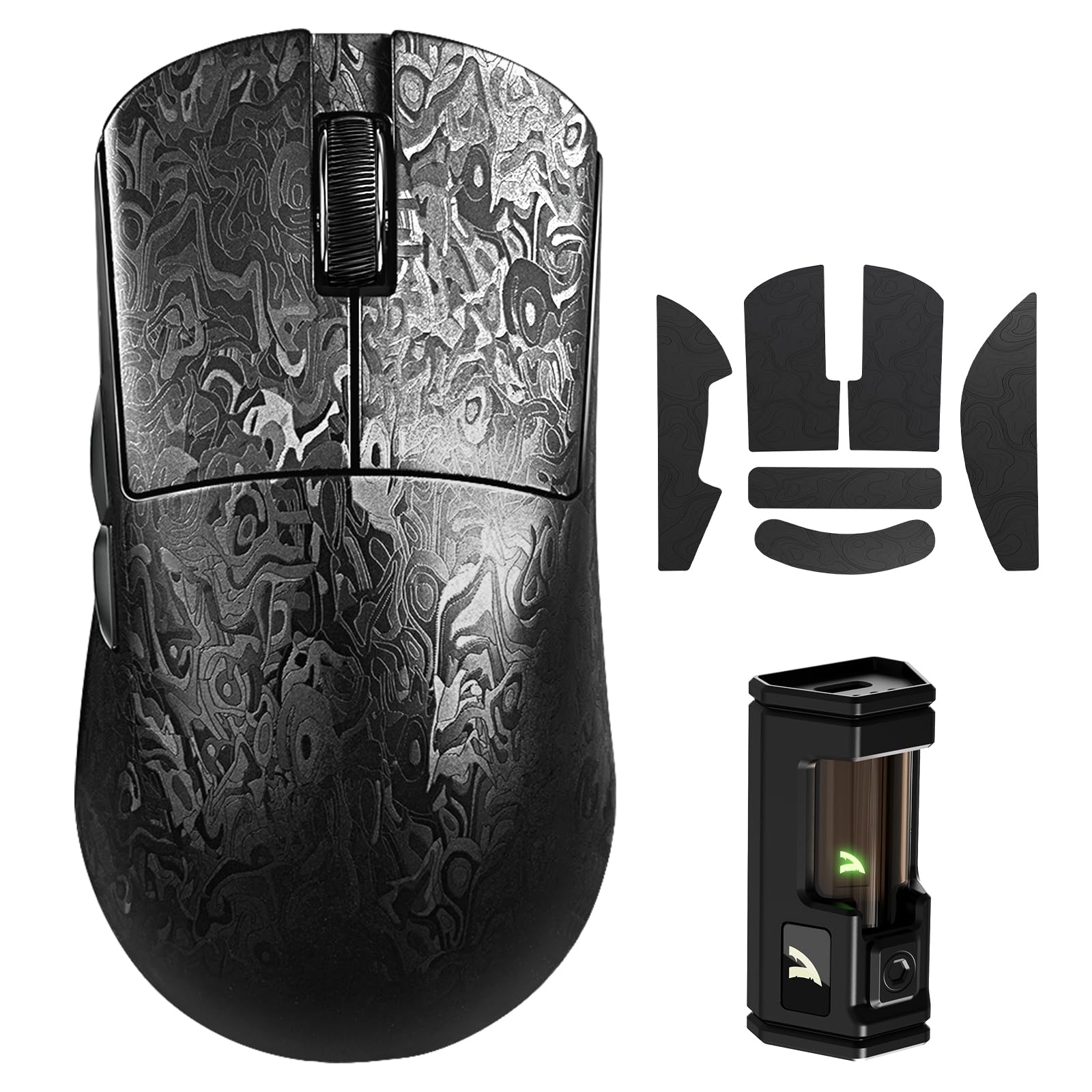 

MAMBASNAKE x ATTACK SHARK R11Ultra Black Feather Wireless Gaming 49g Carbon Fiber 8K Polling PAW3950MAX Nordic52840 Connection 42000DPI Technical