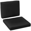 2 Piece Garden Chair Cushions with 1 Seat Cushion 1 Back Pad for Rattan Sofa Chair, Outdoor Seat Pads for Indoor and Outdoor Use, Black