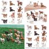 Simulating Wild Animal Tiger And Leopard Cub Models Desktop Ornament Set For Desk Decor