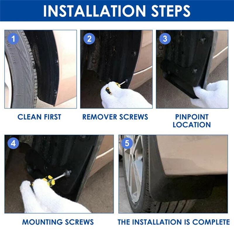 4PCS Car Mudguard Mud Flaps Splash Mud Guard Fender For Mitsubishi Outlander 2015--A87Q