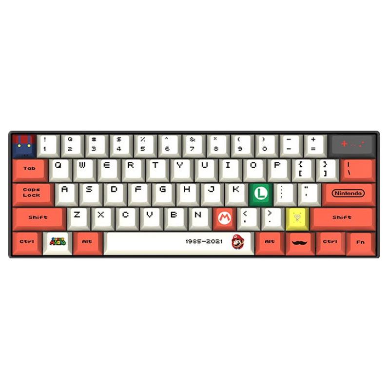 Dual-Mode 61-Key Wireless/Wired Mechanical Keyboard - Compact, Portable, Silent Gaming/Office Design for Girls