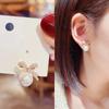 Women's Trendy Elegant Bow Earrings High End Pearl Design Sweet Temperament Fashion Jewelry Accessories