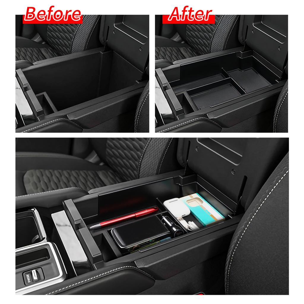 for Nissan Pathfinder 2025-2026 Center Console Armrest Storage Box ABS Car Tray Organizers Accessories Tidying Black