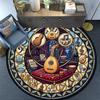 Music Royalty Round Area Rug Under Office Chairs Bedroom Living Room Home Decor