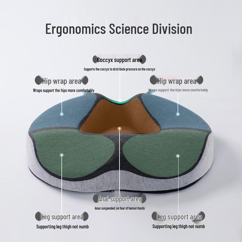 Durable Memory Foam Hemorrhoid Cushion with Breathable Design for Comfort and Support