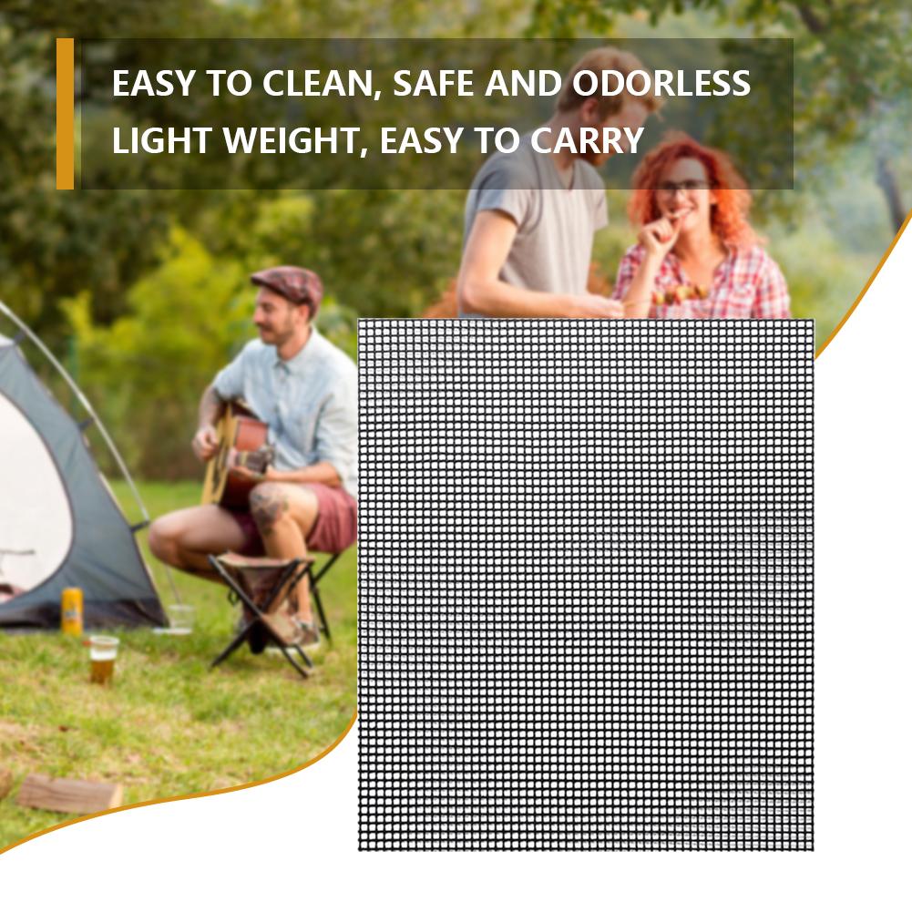 1/2/3/5 Stück BBQ Grillmatte Hitzebeständig Barbecue-Netz Grillmatte Tragbar Barbecue-Netz Schneidbar für Küche Outdoor Camping Picknick