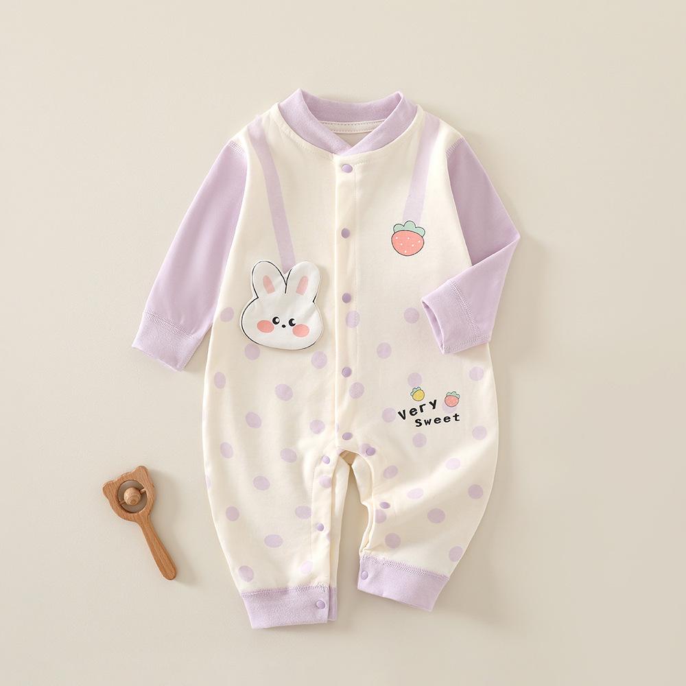 Newborn Cotton Onesie: Unisex Baby Romper for Autumn and Spring