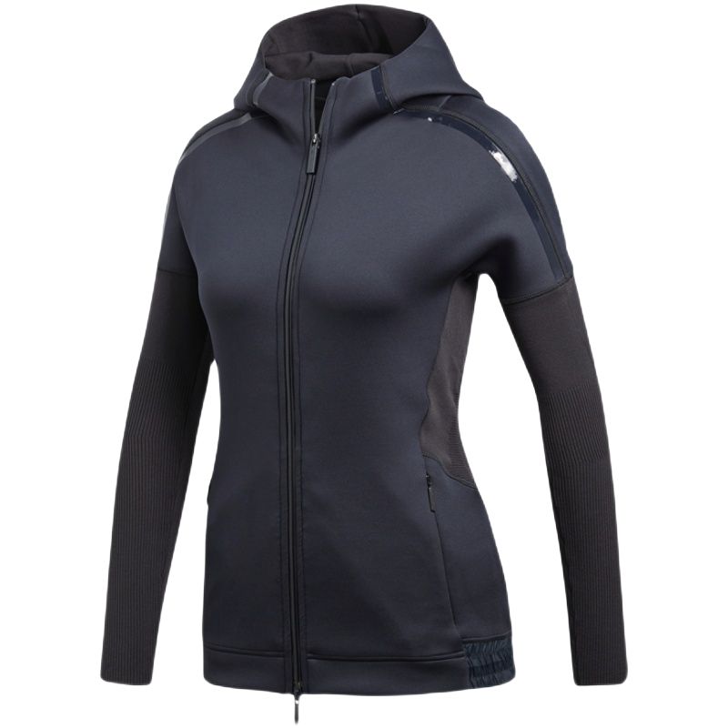 adidas Women s Z.N.E. Series Full-Zip Hooded Training Jacket Black CG0844 2XS