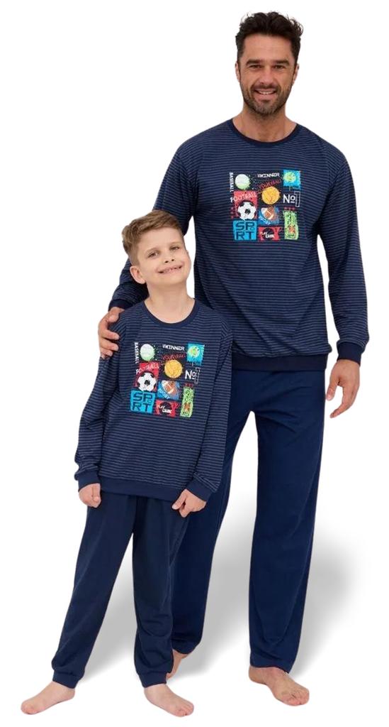 Cornette Men's WINNER Pajamas 308/258 Cotton Navy Stripes