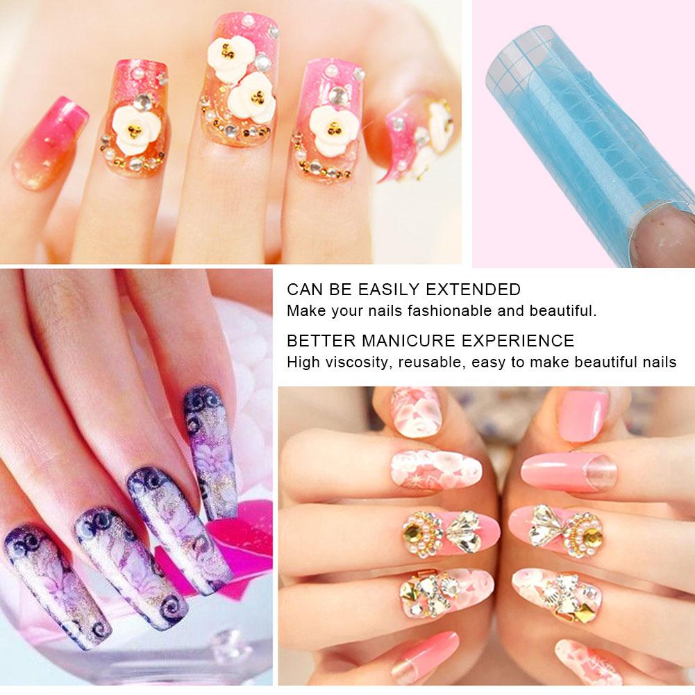 100Pcs Nail Art Form Nail Extension Sticker Manicure Accessory UV Gel Form for Women