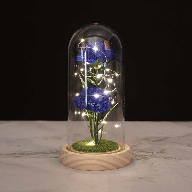 Carnation Ornament Mother's Day Valentine's Day Birthday Creative Soap Flower Ornament Night Light