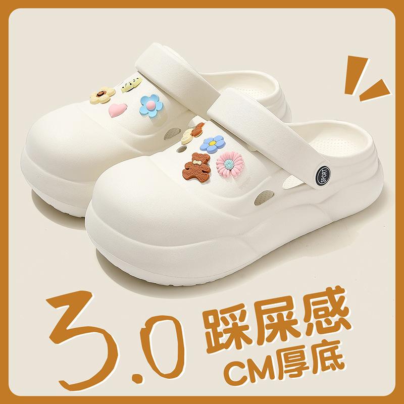 Hole shoes wear summer thick-soled new EVA soft-soled non-slip bag head sandals