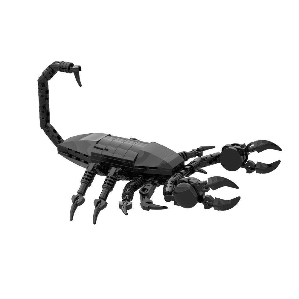 MOC Black Scorpion Model Building Blocks Horror Insect Scorpion Assembled Brick Toy DIY Creative Adult Gift