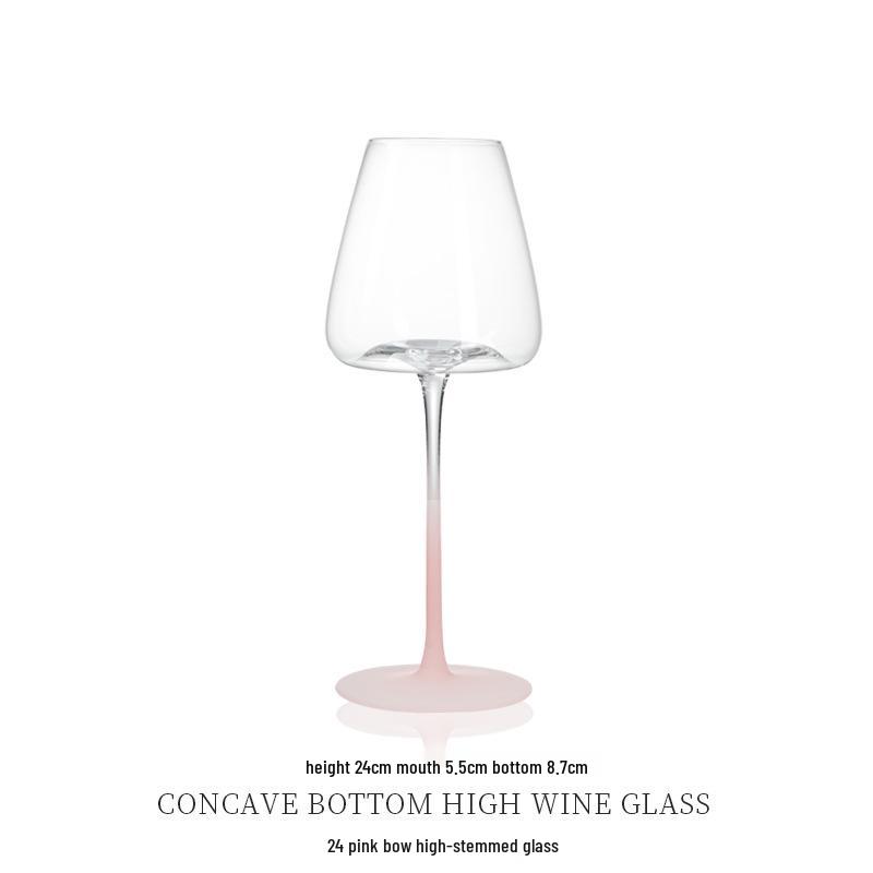 European Style Gradient Burgundy Crystal Goblet Wine Glass