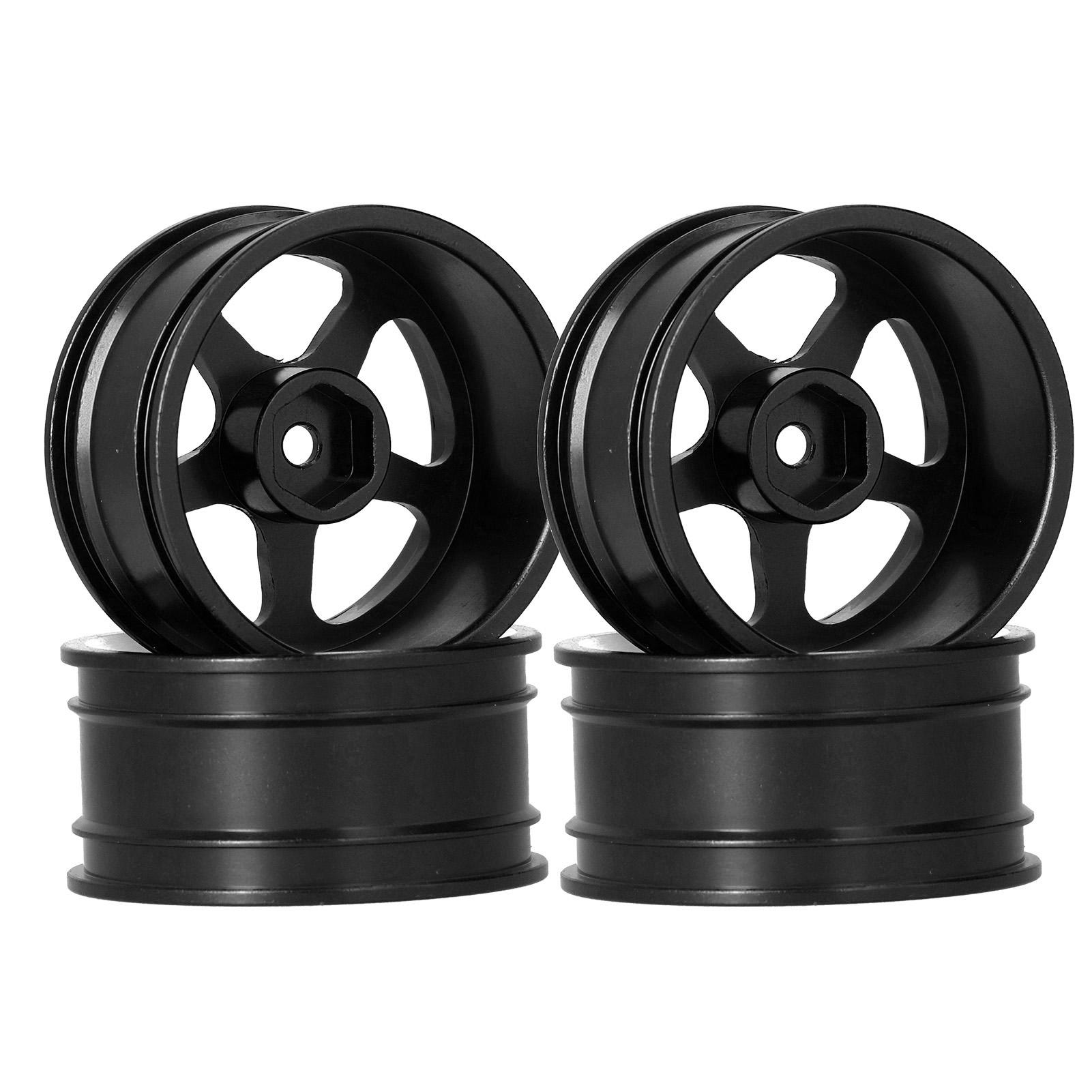 

4pcs RC Aluminium Alloy Wheel Rim Hubs for MN86 1 12 RC Crawler Upgrade AccessoriesBlack чорний