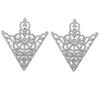 Brooch Vintage Triangle Shirt Collar Pin Hollow Metal Needle Brooch for Women Men Lapel Pin Clothes Decor