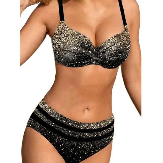 

1 комплект купальника раздельного типа Push Up с высокой талией и подкладкой на груди Нет XL