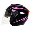 Unisex 3/4 Motorcycle Helmet With Dual Lens Anti-Fog Visor Scooter Commuting All ABS