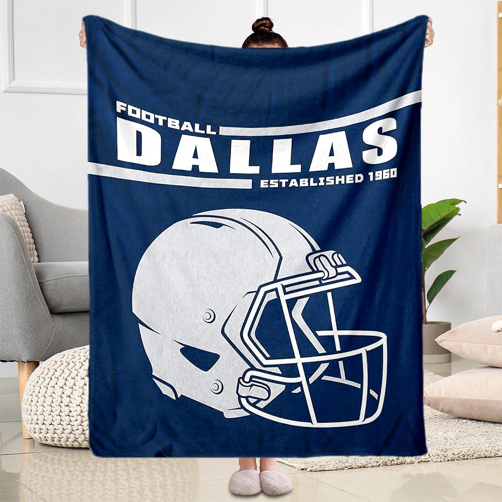 Dallas Cowboys Helmet Blankets Are Suitable for Living Rooms, Bedrooms, Camping, and Other Places, Making Them an Ideal Choice for Gifts.
