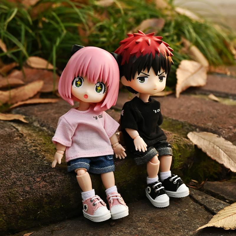 Roupas OB11 Shorts Jeans Cinco Cores Decoração Moda Molly, Corpo GSC, Roupas para Boneca BJD 1/12 Brinquedo Roupas