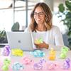 5Pc Novelty Sequin Dinosaur Pinch Music Toy Glitter Funny Stretch Squeeze Small Animal Slow Rebound Maltose Stress Relieving Toy