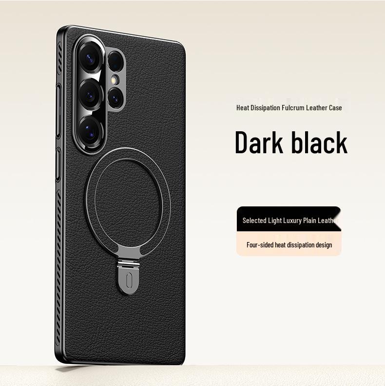 Samsung Galaxy S25 Ultra Magnetische Leder-Ständerhülle