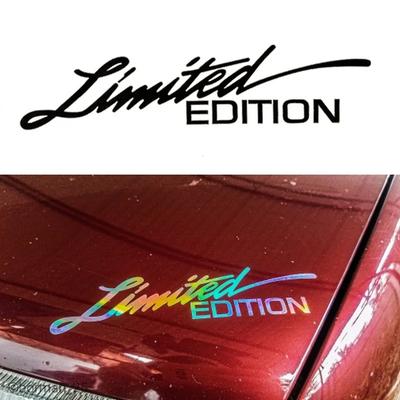 New LIMITED EDITION Car Laser Stickers Creative English Letter Vinyl Decals Fashion Auto Body Glass Reflective Sticker Decor