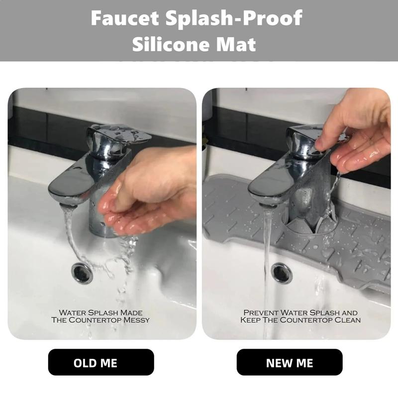 Kuchyňská silikonová podložka pod vodovodní baterie Vlnky na vodovodní baterie Vodovodní podložka Podložka na velké dřezy Ochranná podložka na pracovní desku Koupelnové doplňky