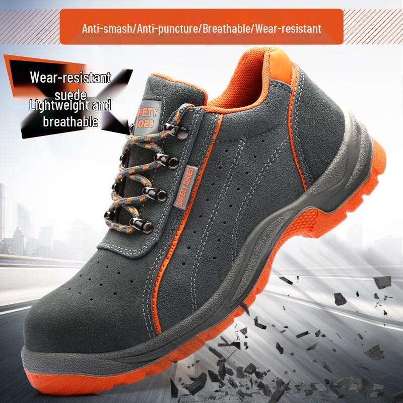 Men s Breathable Anti-Smashing & Anti-Puncture Safety Shoes