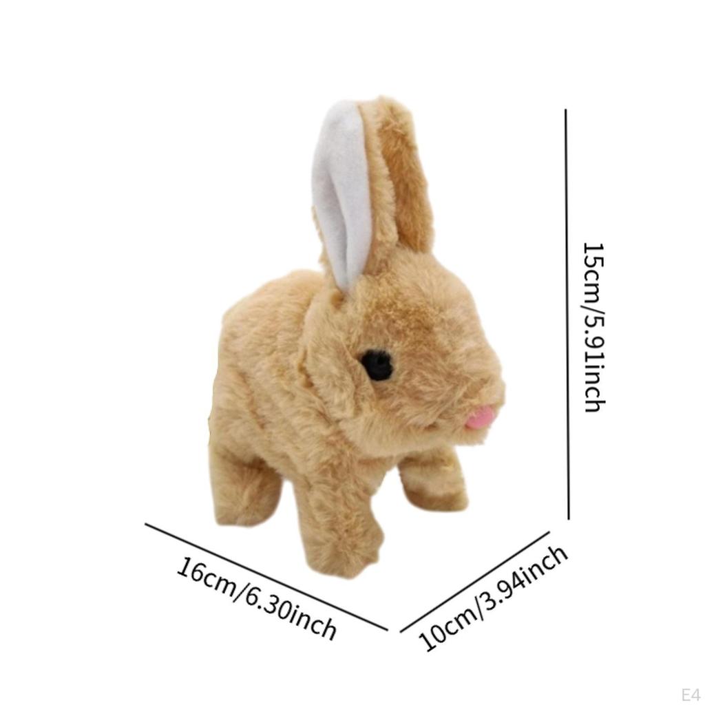 Plush Bunny Toy Adorable Interactive Rabbit for Children Toddlers Kids White