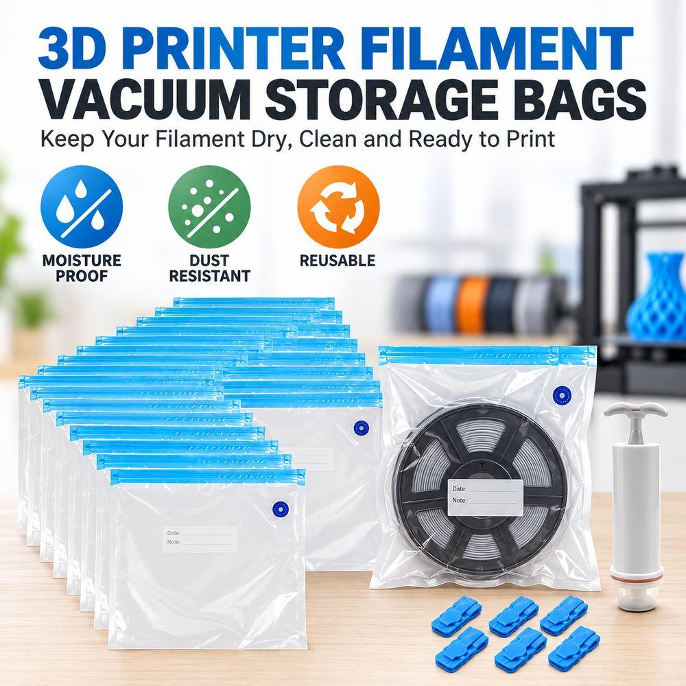 Moisture Resistant 3D Printing Material Bags Reusable Sealing Bags Printer Material Organization
