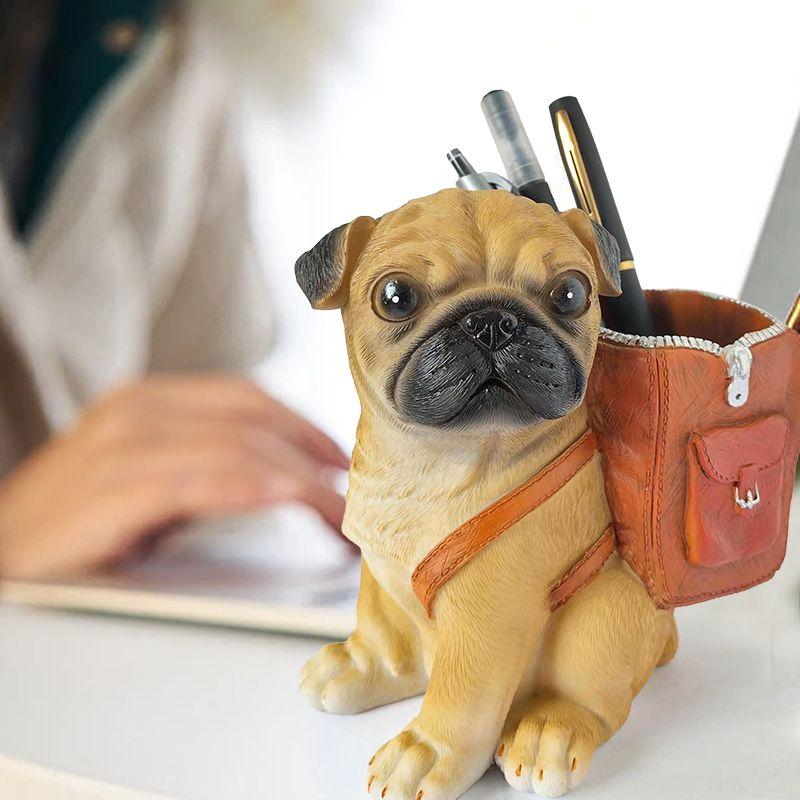 Cute Creative Pen Holder Student Desktop Decoration Ornaments Desk Storage Box Office Goodies Stationery Birthday Gift