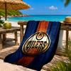 Energetic Oilers Team Spirit Beach Towel Microfiber Beach Towel, Lightweight and Quick-Dry, for Summer Travel, Swimming Pool Fan Birthday Gift