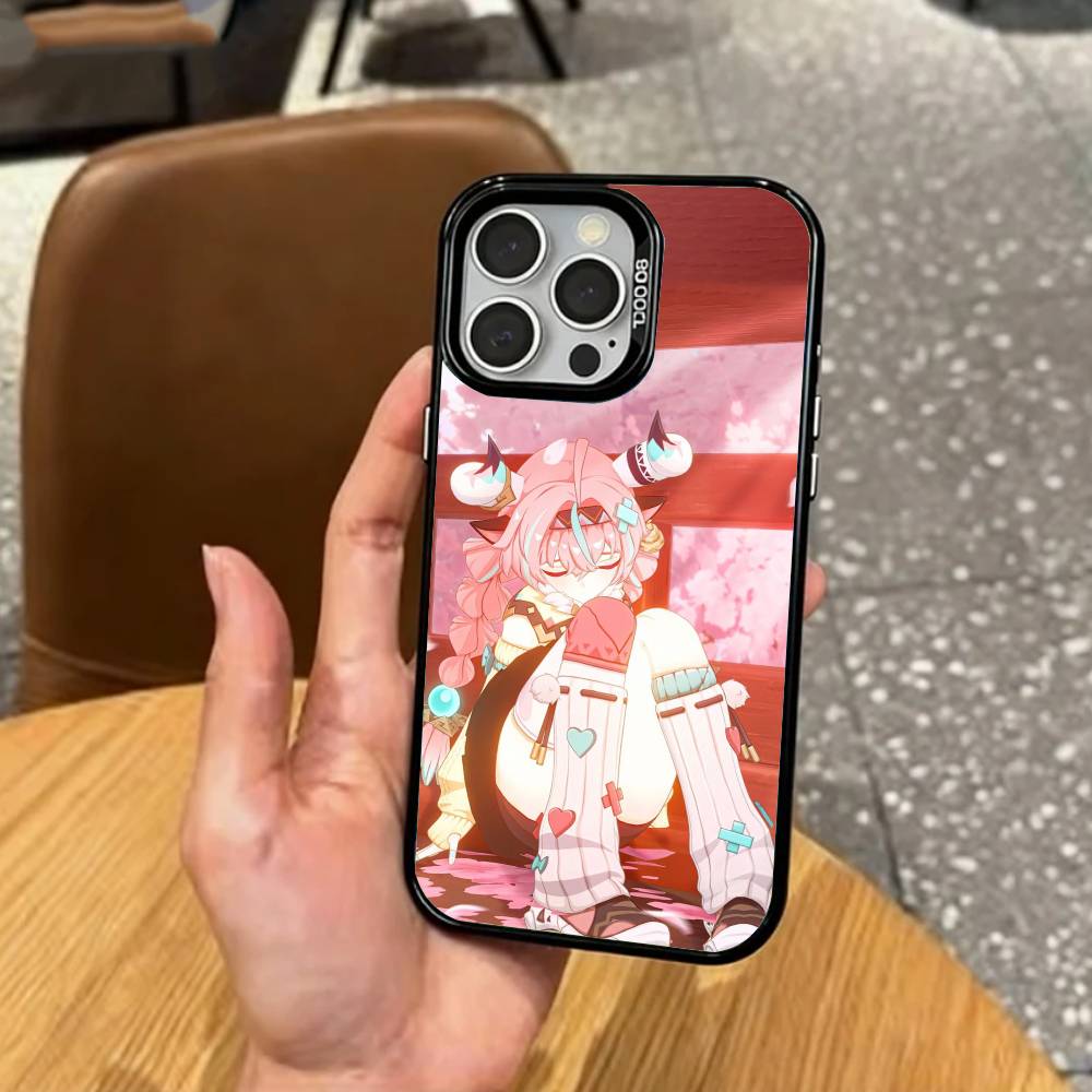 V-Varesa G-Genshin I-Impact Чехол для телефона для iPhone17,16,15,14,13,12,11 Plus,Pro Max Цветной Посеребренный Внутренняя крышка iPhone11PROMAX
