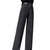 2022 Autumn Korean Stytle High Waist  Fashion Leisure Harajuku Solid Jeans Woman Wide Leg Harajuku Retro Straight Jeans Women
