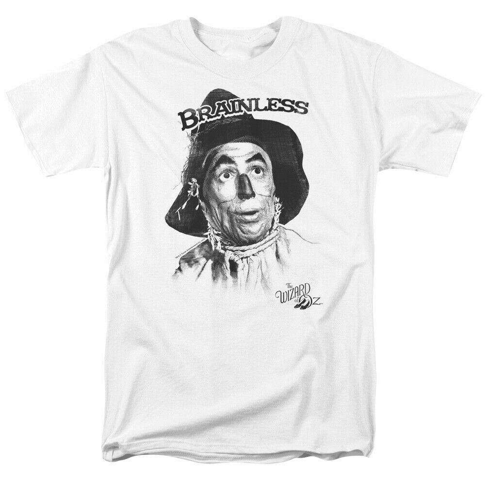 The Wizard of Oz Brainless T Shirt Licensed Movie Retro Classic Tee New White XXL