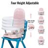 UBRAVOO Children's Booster Seat, Foldable Children's Booster Seat with Removable Tray for Children from 6 to 36 Months