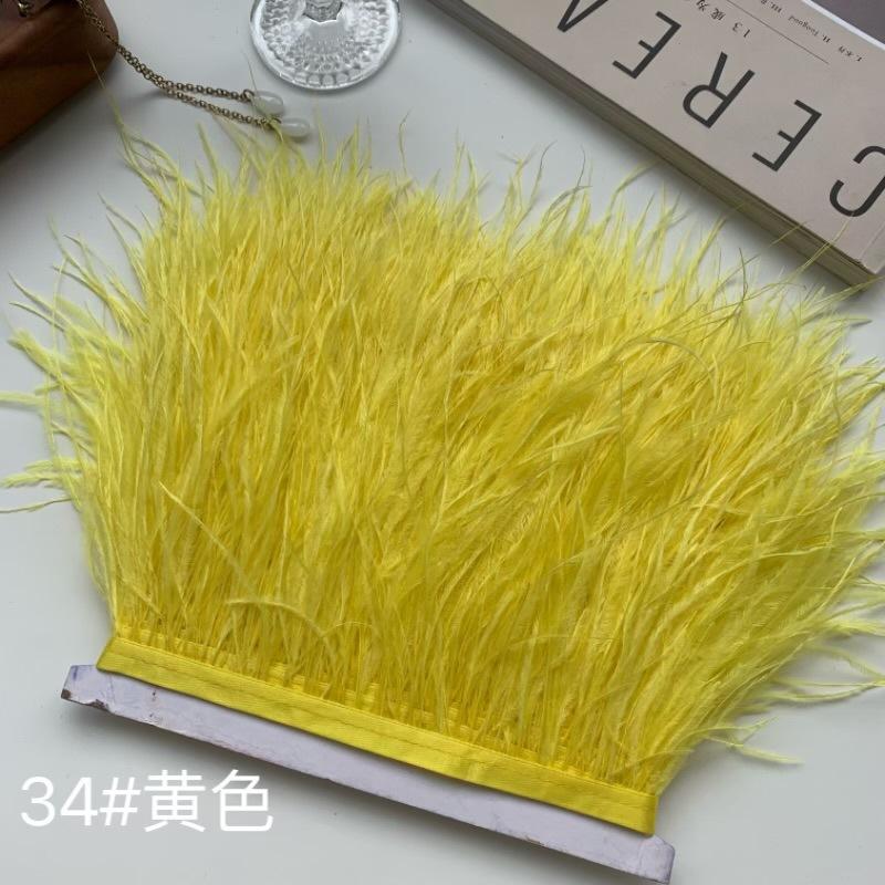 Ostrich Hair Cloth Edge 10-15Cm Clothing Accessories Diy Skirt Decoration Dress Neckline Cuffs Feathers