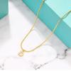 European and American hip hop round snake chain collarbone chain 26 English letter necklace creative personalized letter pendant necklace