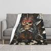 Piraten Totenkopf Aufdruck Decke Flanelldecke Leicht Weich Bequem Sofa Bettdecke Decke