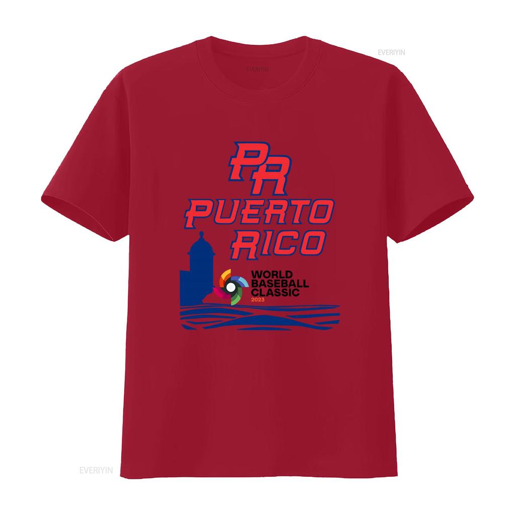 2023 Puerto Rico World Baseball Classic Fan T Shirt Vibrant Design with PR Logo and Colorful Pinwheel vintage Washed streetwear